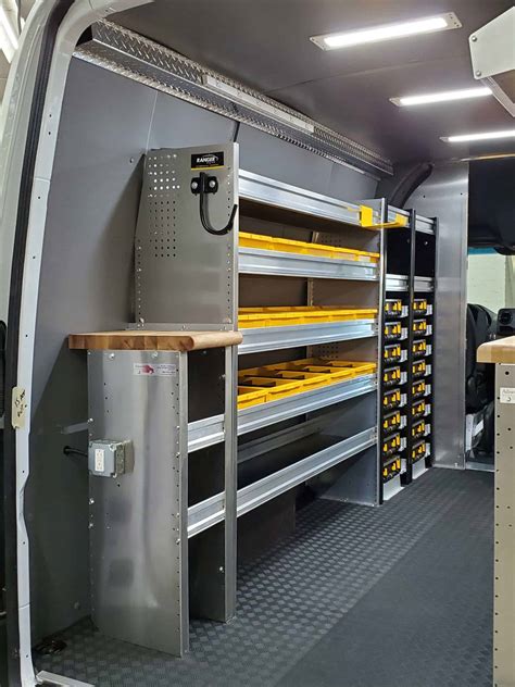 steel cabinet for tool storage in cargo van|cargo van shelving near me.